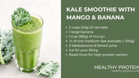 Kale Smoothie with Mango & Banana - Healthy Protein