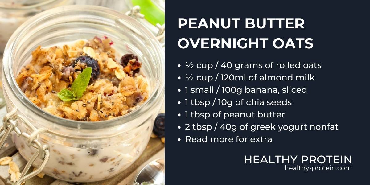 Best Peanut Butter Overnight Oats Recipe (6 Ingredients) - healthy-protein.com