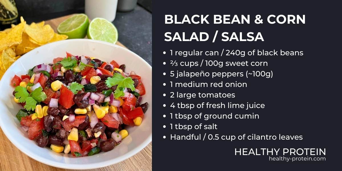 Black Bean Corn Salad Salsa Recipe spicy and fresh mexican food
